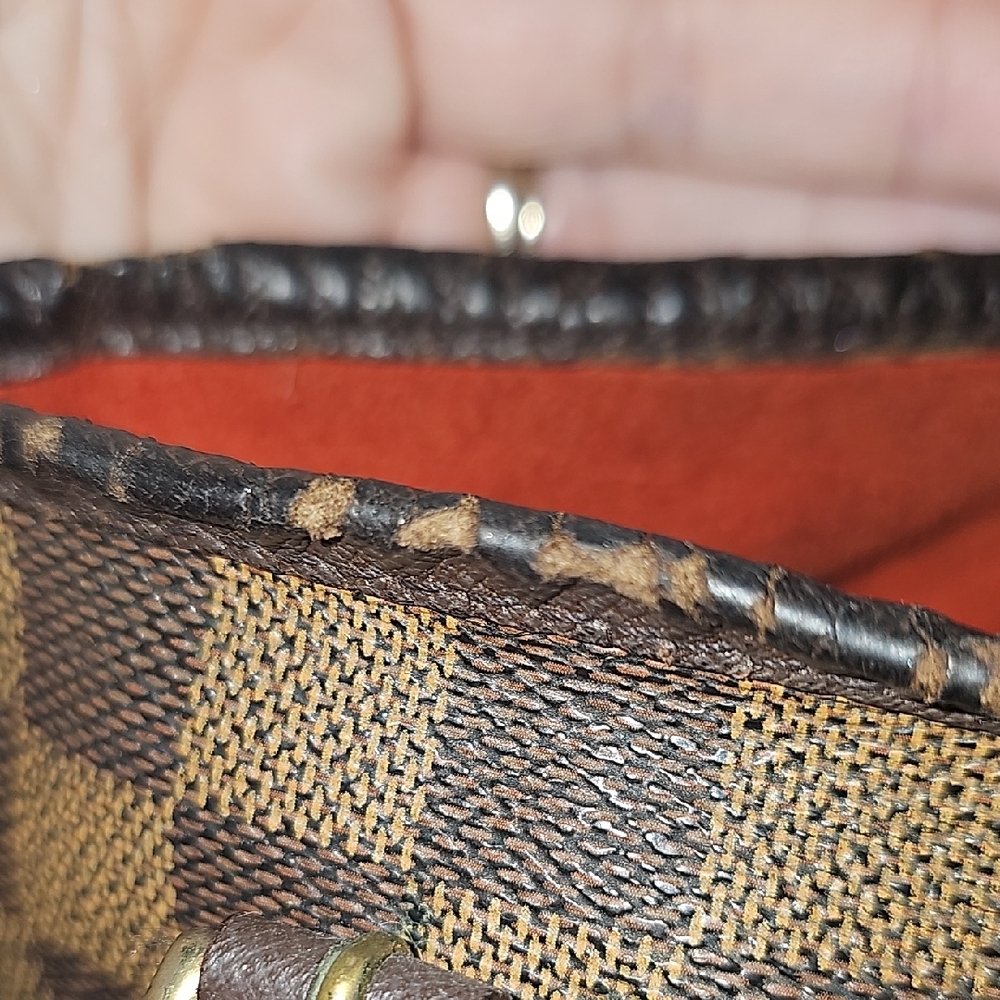 LOUIS VUITTON Damier Ebene Marais With COA Bucket REHAB - Picture 11 of 13